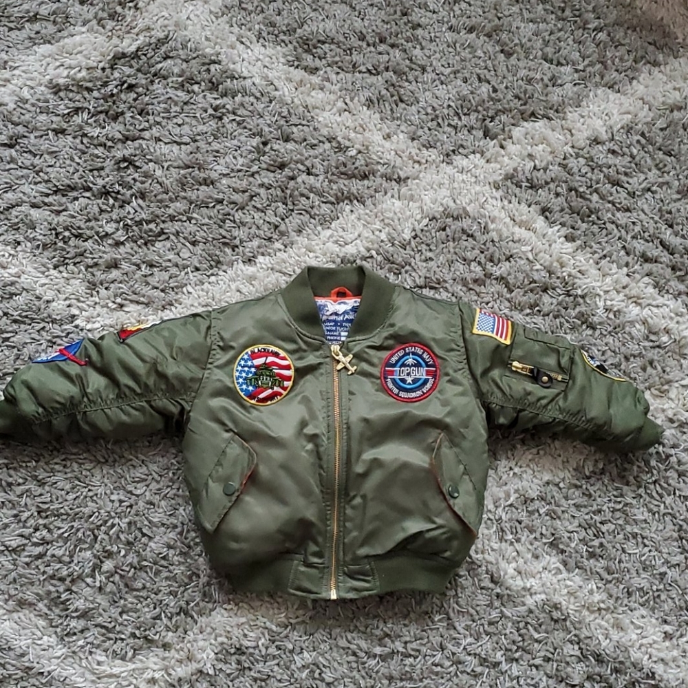 Military Junior Fight Jacket Bomber in 4T 🚀